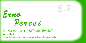 erno percsi business card